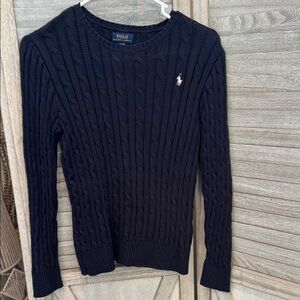 Polo by Ralph Lauren Dark cable Knit longsleeve Sweater girls size XL pre owned